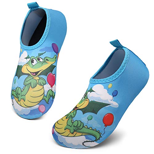 KUBUA Niños Niñas Zapatos de Agua Calcetines Zapatillas de Deporte Descalzos Aire Libre Snorkel Bucear Surf Mar Deportes Acuáticos Escarpines Piscina Playa Yoga Secado Rápido 26/27 EU