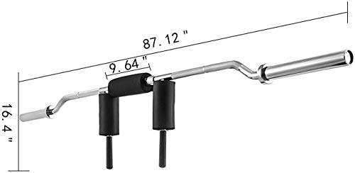 Küchenks Barra de Seguridad olímpica Duradera de 2 'Barra para Sentadillas Barra de Seguridad para Sentadillas de Acero Q235 Barra de Seguridad para Sentadillas Barra de Seguridad para Sentadillas Fi