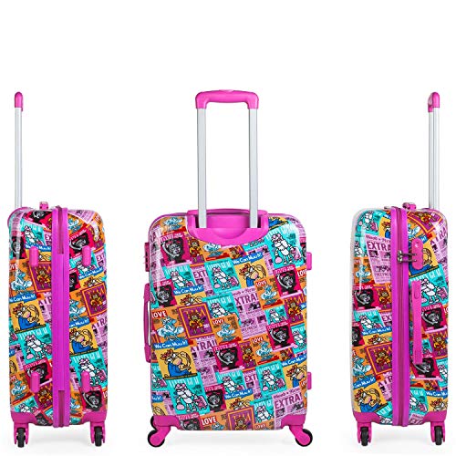 Kukuxumusu Kioskuxumusu Girls Juego de Maletas, 64 cm, 100 litros, Fucsia