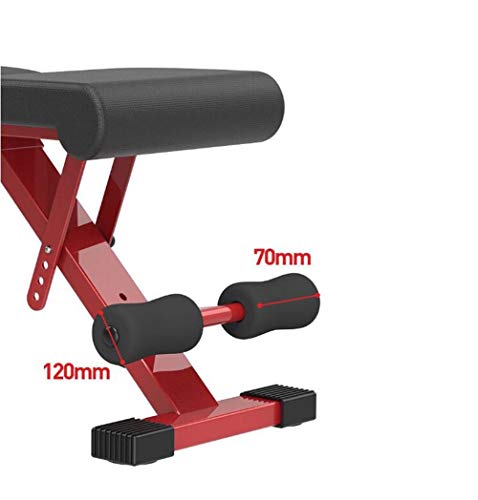 KUYUC Banco de Pesas Ajustable, Plegable Banco de Musculación, Multiposición Banco de Ejercicios para Ejercicio de Cuerpo, Carga 100KG (Color : Red)