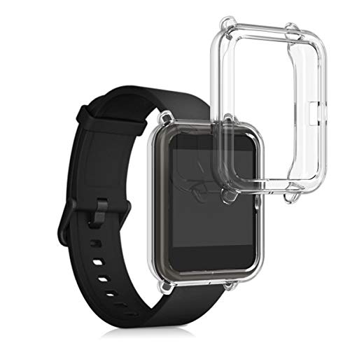 kwmobile 2 Pack de Fundas Compatible con Fitness Tracker Xiaomi Amazfit Bip/Bip Lite - Case en Transparente