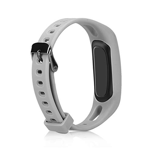 kwmobile 2X Pulsera Compatible con Huawei Honor Band 3e - Brazalete de Silicona Negro/Gris sin Fitness Tracker