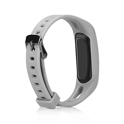 kwmobile 2X Pulsera Compatible con Huawei Honor Band 3e - Brazalete de Silicona Negro/Gris sin Fitness Tracker