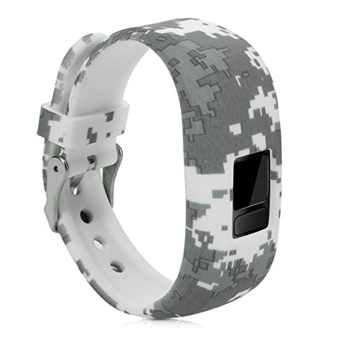 kwmobile 2X Pulseras Compatible con Garmin Vivofit jr. / jr. 2 - Pulseras de Silicona para Fitness Tracker y Motivo Camuflaje