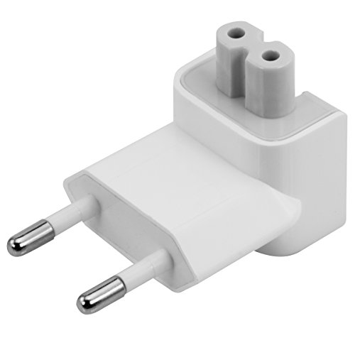 kwmobile Adaptador duckhead Compatible con Fuentes de alimentación Apple - Enchufe Compatible con Cargador de Macbook iPad - Adaptador Europeo Blanco