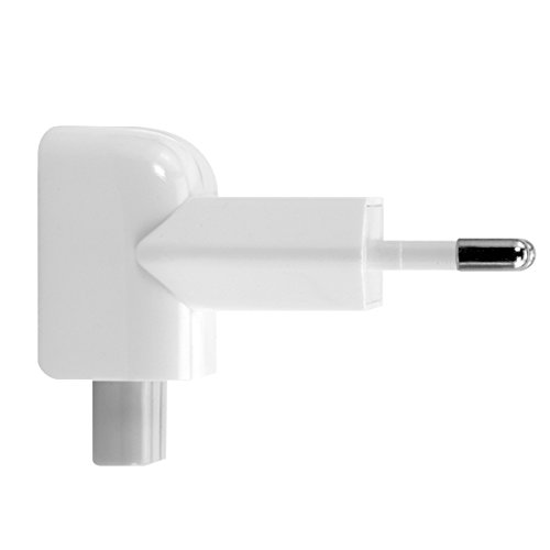 kwmobile Adaptador duckhead Compatible con Fuentes de alimentación Apple - Enchufe Compatible con Cargador de Macbook iPad - Adaptador Europeo Blanco