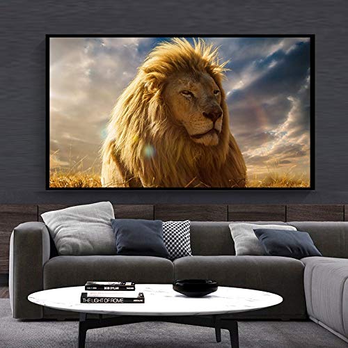 KWzEQ Imprimir en Lienzo Animal Salvaje león Pared decoración del hogar Sala Arte Carteles fotos60x90cmPintura sin Marco