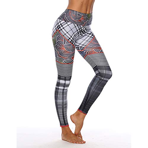 KYHMSL Pantalones De Yoga para Mujer Leggings De Yoga Workout Gym Print Pantalones Deportivos para Correr Leggings De Fitness Pantalones Elásticos Sin Costuras