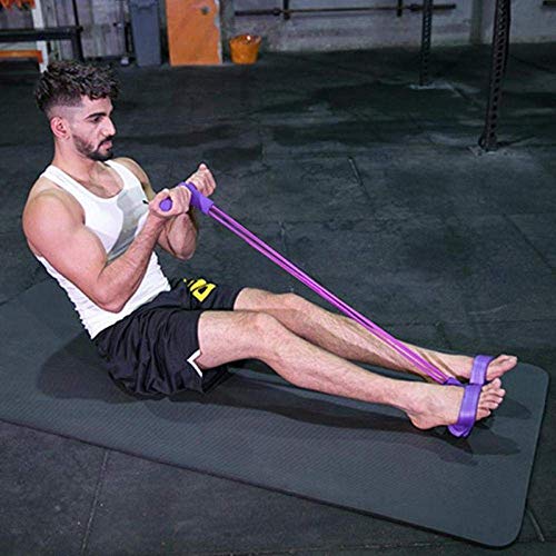 Kyman La Aptitud de Las encías 2 Tubo Resistencia Yoga de la Venda elástica Banda Pedal ejercitador Sienta Sube la Cuerda Yoga 4tubes Equipo de Entrenamiento de Pilates