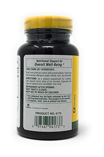 La lecitina de yema de huevo, 600 mg, 90 Caps Veggie - Plus de la naturaleza