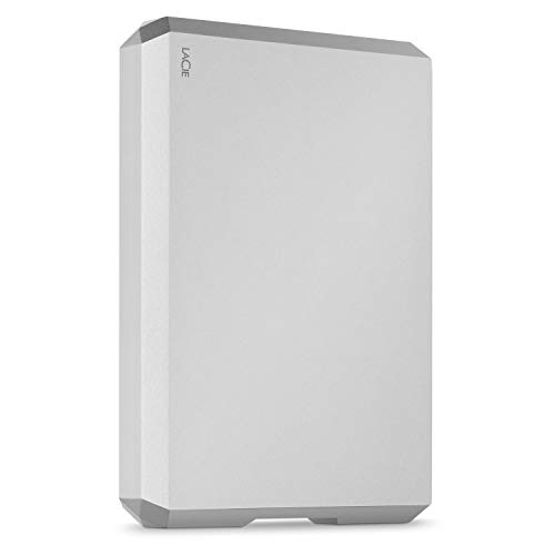 LaCie Mobile Drive, 2 TB, Disco duro externo HDD portátil, plata, USB-C, USB 3.0, Thunderbolt 3, para Mac, PC, ordenador de sobremesa, estación de trabajo y ordenador portátil (STHG2000400)