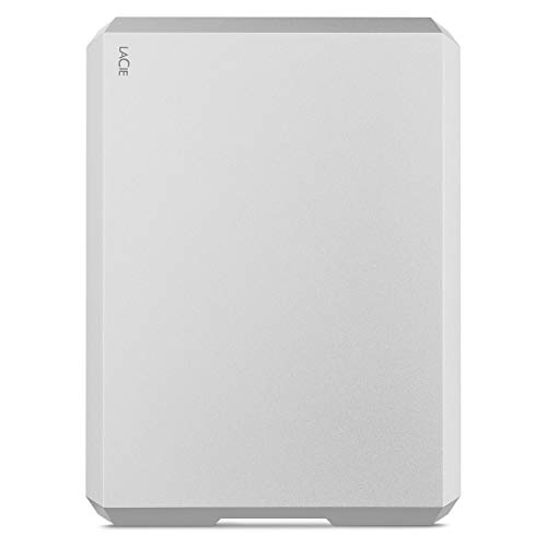 LaCie Mobile Drive, 2 TB, Disco duro externo HDD portátil, plata, USB-C, USB 3.0, Thunderbolt 3, para Mac, PC, ordenador de sobremesa, estación de trabajo y ordenador portátil (STHG2000400)