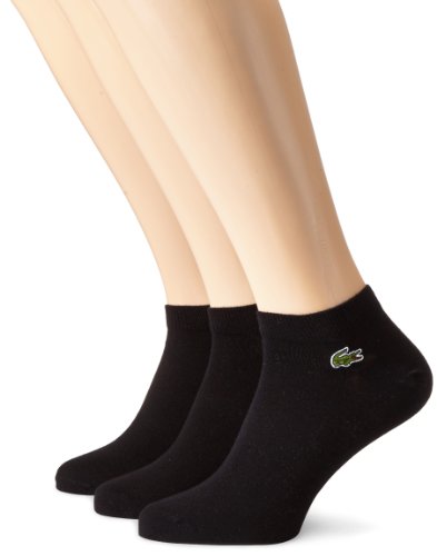 Lacoste RA1163-00 Calcetines cortos para hombre, Negro, 40-46 ( Talla fabricante: 6), Pack de 3