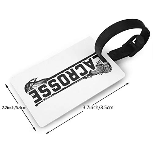 Lacrosse Etiquetas de equipaje Maleta Tarjeta de visita Tarjeta de identificación de viaje Paquete de etiquetas de bolsa, blanco (Negro) - Lg87pfb-24823941