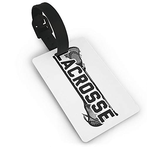 Lacrosse Etiquetas de equipaje Maleta Tarjeta de visita Tarjeta de identificación de viaje Paquete de etiquetas de bolsa, blanco (Negro) - Lg87pfb-24823941