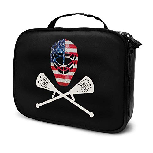 Lacrosse Palos cruzados para casco de viaje, maquillaje y tren, bolsa de cosméticos, bolsa multiusos, regalo para cosméticos, maquillaje, herramientas de aseo, joyería