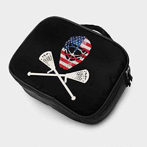 Lacrosse Palos cruzados para casco de viaje, maquillaje y tren, bolsa de cosméticos, bolsa multiusos, regalo para cosméticos, maquillaje, herramientas de aseo, joyería