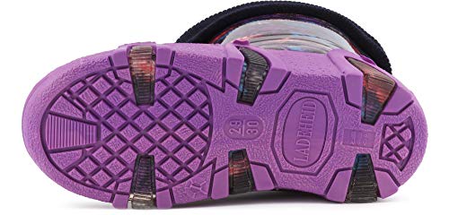 Ladeheid Botas de Agua Zapatos de Seguridad Calzado Unisex Niños Niñas WOD 07 (Morado Star, 21/22 EU)