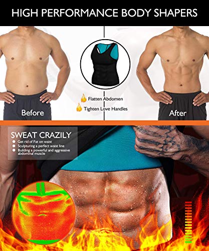 LaLaAreal Faja Reductora Adelgazante Hombre Neopreno Camiseta Reductora Compresion de Sauna Deportivo