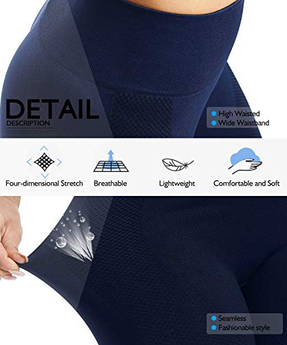 LaLaAreal Pantalones De Entrenamiento Para Mujer Leggings De Yoga Control De Abdomen De Cintura Alta Elástico Para Correr Pilates Fitness