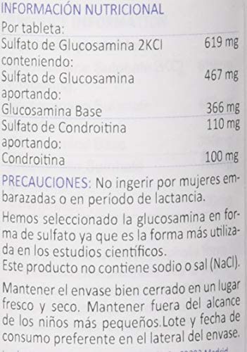 Lamberts Complejo Glucosamina con Condroitina - 120 tabletas