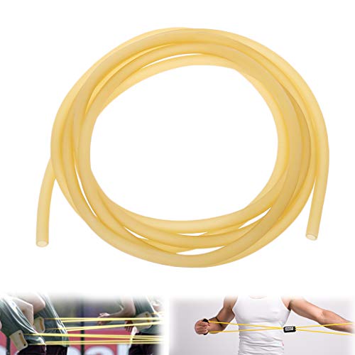 Lamdoo 3m Tubo de látex Natural 6 * 9 mm Fitness Bungee Elastic Rope Fitness Pull Tube - Amarillo