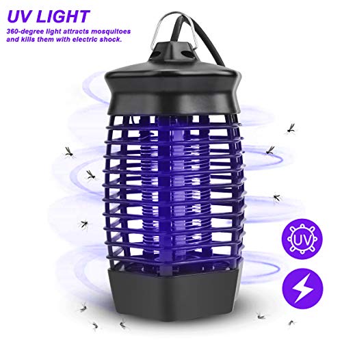 Lámpara Anti Mosquitos, 4W UV Repelente de Mosquitos, Trampas para Insectos Mosquito, Electrico Antimosquitos, Killer para Mata Mosquitos, Lámpara de Mosquitos para Interior Hogar Jardín Casa Terraza