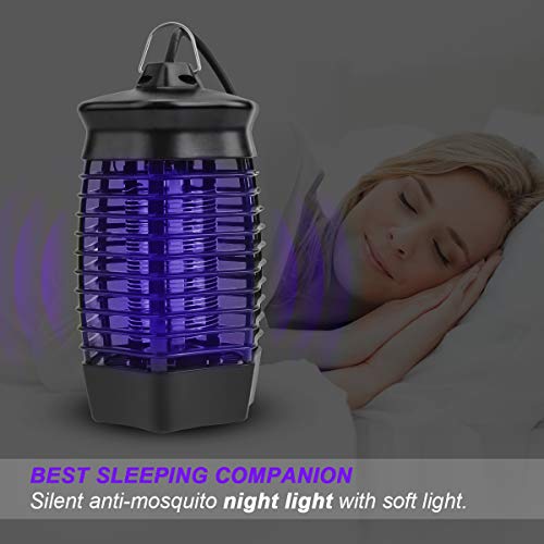 Lámpara Anti Mosquitos, 4W UV Repelente de Mosquitos, Trampas para Insectos Mosquito, Electrico Antimosquitos, Killer para Mata Mosquitos, Lámpara de Mosquitos para Interior Hogar Jardín Casa Terraza