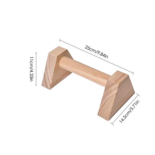 Lamptti Juego de 2 barras de madera de paralletes, barras de empuje, soporte de empuje, barras de manillar, paraletas de madera, -, 25 cm