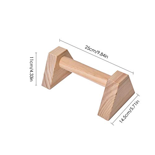 Lamptti Juego de 2 barras de madera de paralletes, barras de empuje, soporte de empuje, barras de manillar, paraletas de madera, -, 25 cm