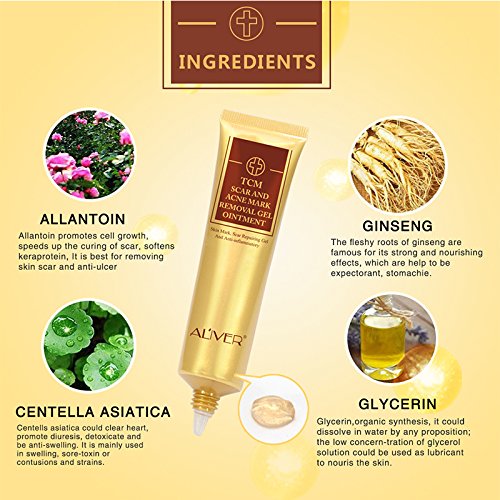 LanBeNa TCM Scar and Acne Marks Removal Cream Skin Repair Scars Burns Cuts Pregnancy Stretch Marks Acne Spots Skin Redness Treatment Cream Gel Ointment for Face and Body