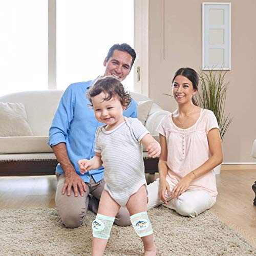 LANMOK 4pares Rodilleras para Bebés Rodilleras Antideslizantes Bebe Protector de Rodilla de Seguridad Verano Baby Knee Pads para Gatear Recién Nacido Calentadores de Piernas Niño Pequeño Unisex