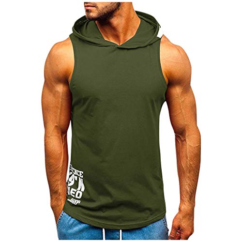 LANSKRLSP Hombres Sudadera con Capucha Ropa Fitness Camisetas de Hombre 2020 Tallas Grande Ropa de Gimnasio Deporte Jogging Trabajo Camisa Top S-2XL