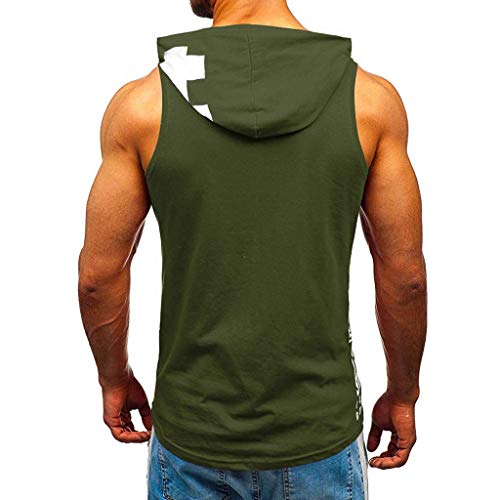 LANSKRLSP Hombres Sudadera con Capucha Ropa Fitness Camisetas de Hombre 2020 Tallas Grande Ropa de Gimnasio Deporte Jogging Trabajo Camisa Top S-2XL