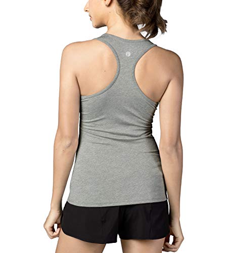 LAPASA Camiseta Deportiva sin Mangas, para Running, Yoga y Entrenamiento para Mujer. (XL, Gris)