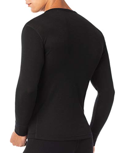 LAPASA Camiseta Térmica para Hombre de Lana Merino M31 (M (Detalle en Descripción), Negro (Camiseta))