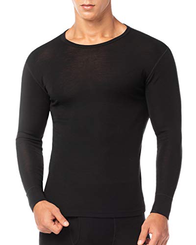 LAPASA Camiseta Térmica para Hombre de Lana Merino M31 (M (Detalle en Descripción), Negro (Camiseta))