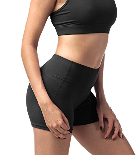LAPASA Pantalón Corto Deportivo para Mujer Cintura Alta (Running, Fitness, Estiramiento) L09