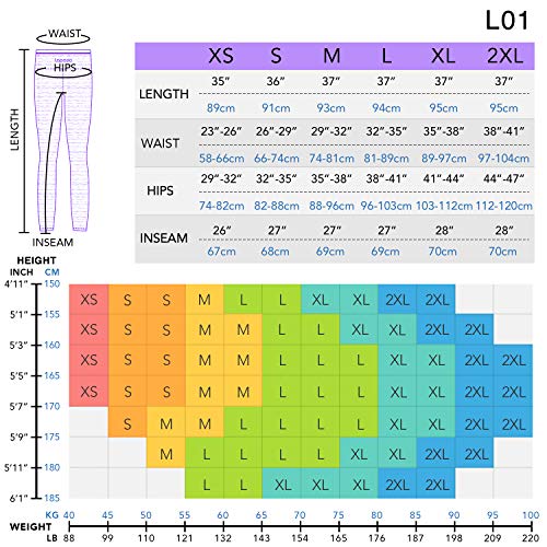 LAPASA Pantalón Deportivo de Mujer, Malla para Running, Yoga y Ejercicio. L01 (4.Burdeos, S)