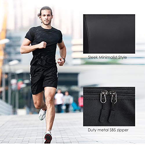 LBLA Bolsa de Deporte Ultraligera Almacenamiento Bolsa de Gimnasio y Fitness Separada en Seco y Húmedo Bolsa de Viaje Plegable para Gimnasio/Yoga/Los Deportes Hombres Mujeres Adulto Negro