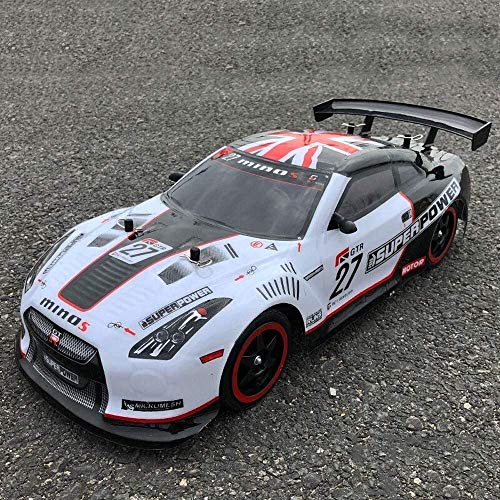 LCFF RC Car Coche RC Coche de competición Drift Car Toys 01:10 vehículo Todo Terreno 4WD Remoto Regalos Modelo de Control 2.4Ghz Carro del Camino for Niños Niñas cumpleaños (Color : GTR)