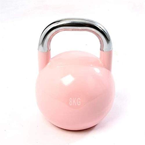 LCNING Pesas de Gimnasia de elevación del pote de Acero Pesa Pesas Rusas Barniz del Secado de Kettlebell (Color : Pink)