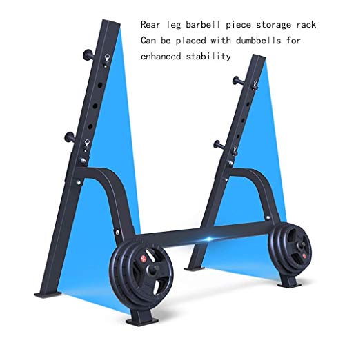 LDM Bancos Ajustables Squats Cama Multifuncional para Levantamiento de Pesas Sentadillas caseras en Rack Banco de Rack Barra con Pesas Equipos de Gimnasio Bancos (Color: Negro Dimensio