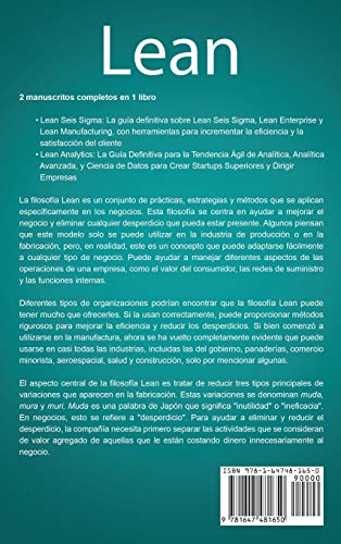 Lean: La guía definitiva para Lean Six Sigma, Lean Enterprise y Lean Manufacturing + Lean Analytics: la forma ágil de construir un inicio superior utilizando Ciencia de Datos (Spanish Edition)