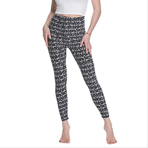 Leggings Leggings De Mujer Pantalones De Cintura Alta De Dibujos Animados Cómicos con Estampado De Belleza Pantalones De Mujer Elásticos CAS