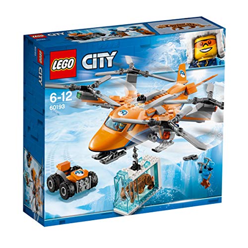 LEGO City - Ártico: Transporte Aéreo, Juguete de Construcción con Helicóptero de Juguete, ATV, Figura de Tigre, Aventuras Invernales de Juguete (60193)