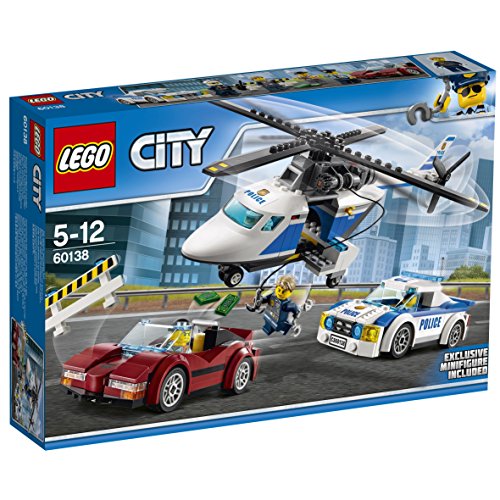 LEGO City Police - Persecución por la Autopista, Set de Construcción de Policia, Incluye Helicóptero y Coche Deportivo de Juguete (60138)