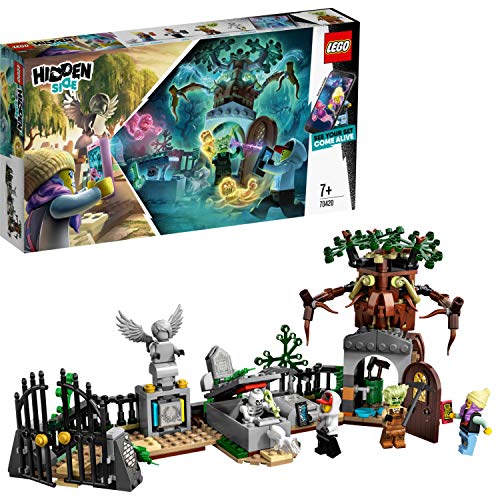 LEGO - Hidden Side Misterio del Cementerio Juguete de construcción con realidad aumentada, incluye lápidas interactivas y cuatro minifiguras, Novedad 2019 (70420)