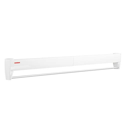 Leifheit Tendedero de pared Telegant 81 Protect Plus, tendedero extensible de diseño compacto, tendedero de ropa plegable ideal para baño o balcón