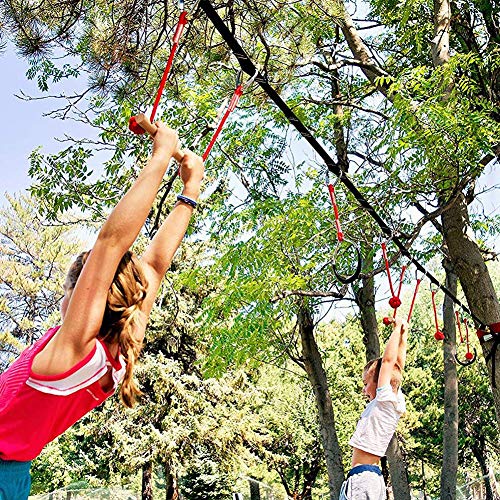 Lembeauty Niños escalando la Cuerda Ninja, Curso de Entrenamiento de obstáculos Ninja Warrior Junior Training Equipment Ninja Line para niños